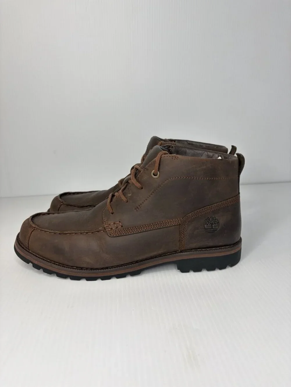 Timberland Grantly Chukka Ankle Boots Men's Size 13 Dark Brown Leather Moc Toe